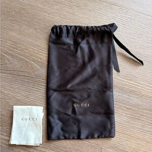 Gucci Black and Gold Dust Bag